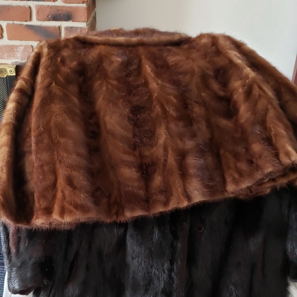 2 mink coats and 1 head band